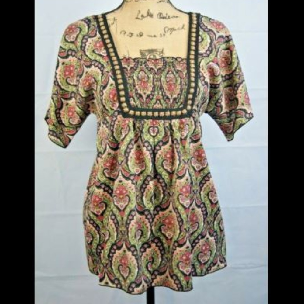 Floral Paisley Women's Top Blouse